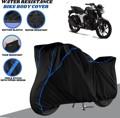 SRP PRODUCT Waterproof Two Wheeler Cover for TVS(Apache RTR 160, Black, Blue)