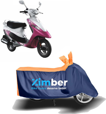 APNEK Two Wheeler Cover for TVS(Scooty Pep+, Orange, Blue)