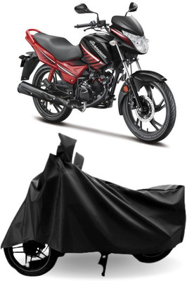 MMSSTAR Waterproof Two Wheeler Cover for Hero(Glamour BS6, Black)