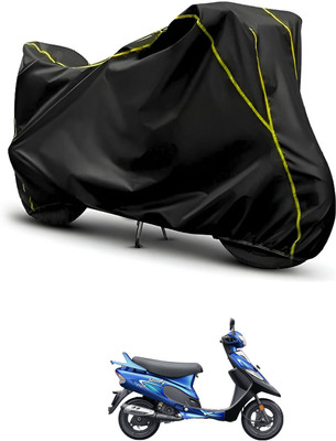 PAGORA Waterproof Two Wheeler Cover for TVS(Scooty Pep Plus, Black, Black)