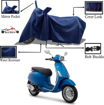 KEDIT Two Wheeler Cover for Vespa(Vespa SXL 125, Blue)