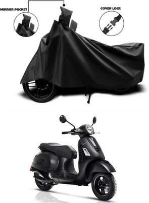 AASHTIK MART Two Wheeler Cover for Vespa(Vespa LX 125, Black)