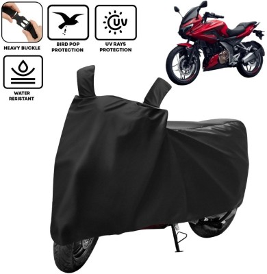 Amikan Waterproof Two Wheeler Cover for Bajaj(Pulsar NS 200, Black)