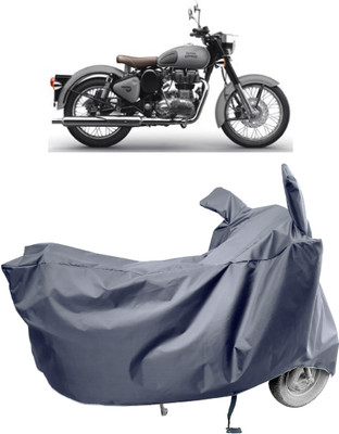 Amexride Two Wheeler Cover for Royal Enfield(Classic Gunmetal BS6, Grey)