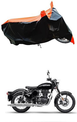 VESMEI Two Wheeler Cover for Royal Enfield(Standard 350, Orange)