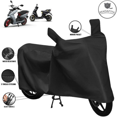 MADAFIYA Waterproof Two Wheeler Cover for Ather(450, Black)