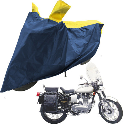 RiderShine Two Wheeler Cover for Royal Enfield(Machismo 500, Blue, Yellow)