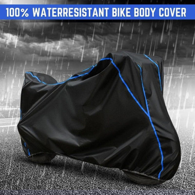CoverX Waterproof Two Wheeler Cover for Honda, Aprilia, Ather, Bajaj, Suzuki, TVS, Yamaha, Ola(Scooty, Black, Blue)