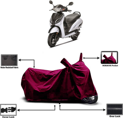 KEDIT Two Wheeler Cover for Universal For Bike(Activa 6G, Maroon)