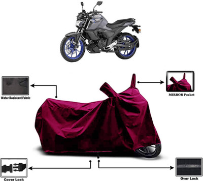 KEDIT Two Wheeler Cover for Yamaha(FZ S FI New BS6, Maroon)