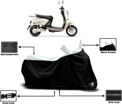 Amexride Two Wheeler Cover for Evolet(Polo BS6, White)