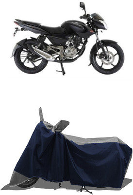 SUGASHRI Waterproof Two Wheeler Cover for Bajaj(Pulsar 135 LS DTS-i, Grey, Blue)