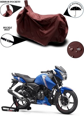 Ascension Waterproof Two Wheeler Cover for TVS(Apache RTR 160, Maroon)