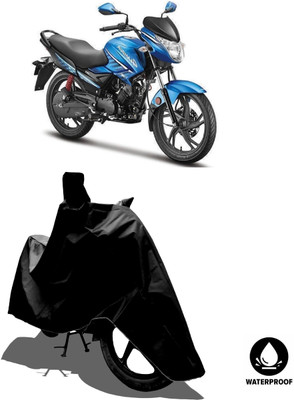 Amexride Waterproof Two Wheeler Cover for Hero(Glamour FI, Black)