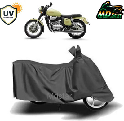 Mdstar Waterproof Two Wheeler Cover for JAWA(Forty Two, Grey)