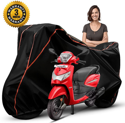 KroniX Waterproof Two Wheeler Cover for Hero(Pleasure, Black, Red)
