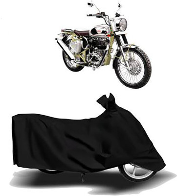 Mdstar Waterproof Two Wheeler Cover for Royal Enfield(Bullet Trials 500, Black)