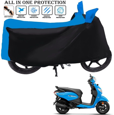 AUTOCAD Waterproof Two Wheeler Cover for Hero(MotoCorp Pleasure Plus, Black, Blue)