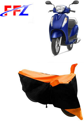 FFZ Waterproof Two Wheeler Cover for Suzuki(Access 125, Black, Orange)