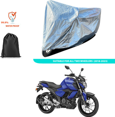 PAGORA Waterproof Two Wheeler Cover for Yamaha(FZ-S Fi Version 3.0, Silver)