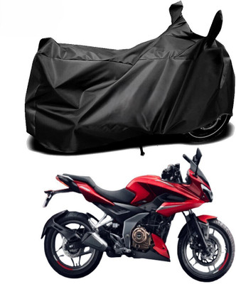 DeepShakshi AUTOMOTIVE Two Wheeler Cover for Bajaj(Pulsar 220F, Black)