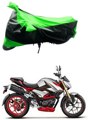 Mdstar Waterproof Two Wheeler Cover for Hero(XF3R BS6, Green, Black)