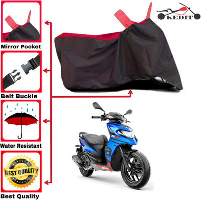 KEDIT Two Wheeler Cover for Aprilia(SR 125, Red, Black)