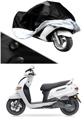 Genipap Two Wheeler Cover for TVS(iQube Electric, Silver, Black)