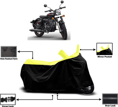 Amexride Two Wheeler Cover for Royal Enfield(350 BS6, Yellow)