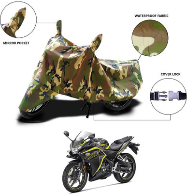 THE REAL ARV Waterproof Two Wheeler Cover for Honda(CBR 250R, Green)