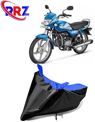 RRZ Waterproof Two Wheeler Cover for Hero(HF Deluxe, Black, Blue)