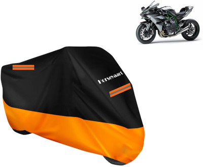 Horseyaart Waterproof Two Wheeler Cover for Kawasaki(Ninja H2R, Orange)