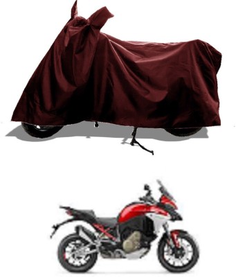 GROFATIK Two Wheeler Cover for Ducati(Multistrada, Maroon)