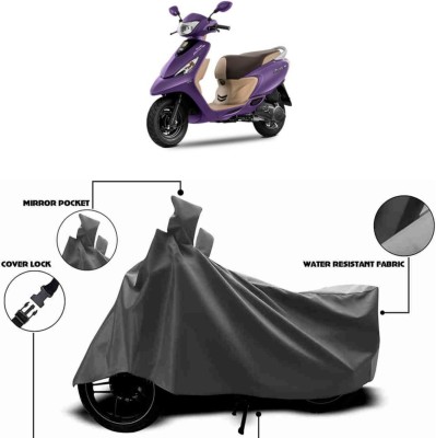 Big fly Waterproof Two Wheeler Cover for TVS(Scooty Zest 110, Grey)