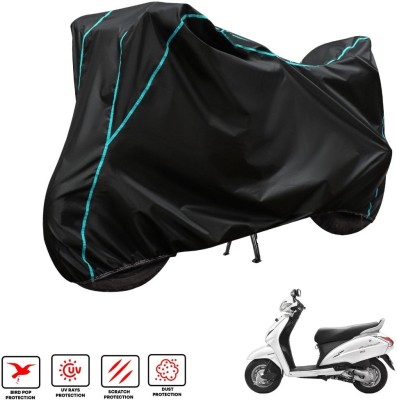 ZAQE Two Wheeler Cover for Honda(Activa 125, Black, Blue)