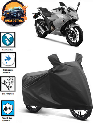 WRAPSTRIC Waterproof Two Wheeler Cover for Suzuki(Hayabusa, Black)