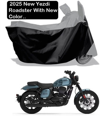 Amexride Two Wheeler Cover for Yezdi(Roadster, Grey, Black)