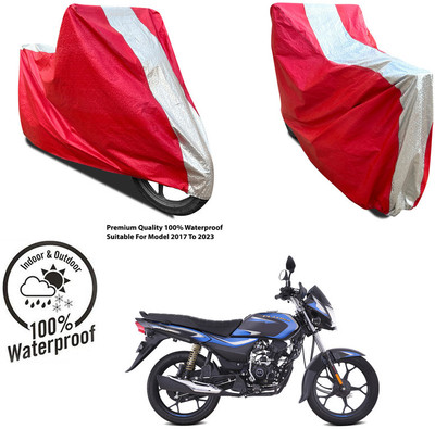 AUTOCAD Waterproof Two Wheeler Cover for Honda(CD 110 Dream, Silver, Red)