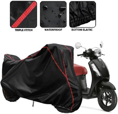 DeepShakshi AUTOMOTIVE Waterproof Two Wheeler Cover for Suzuki(Access SE, Black)
