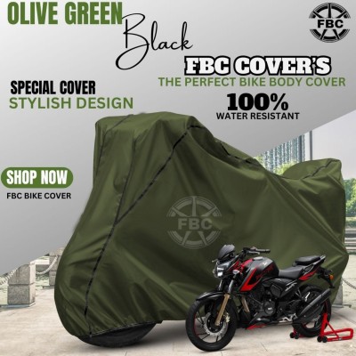 OliverX Waterproof Two Wheeler Cover for TVS(Apache RTR 200, Green)