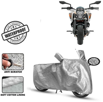 Autoinnovation Waterproof Two Wheeler Cover for KTM(390 Adventure, Silver)