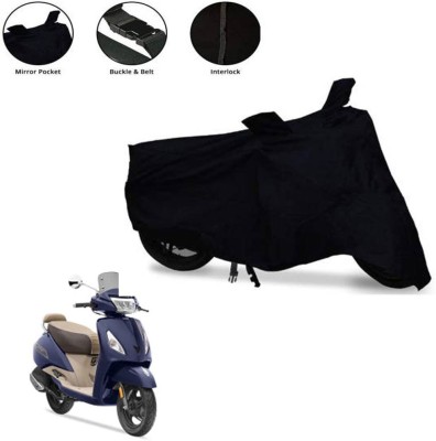 Aamaya Store Waterproof Two Wheeler Cover for TVS(Jupiter, Black)