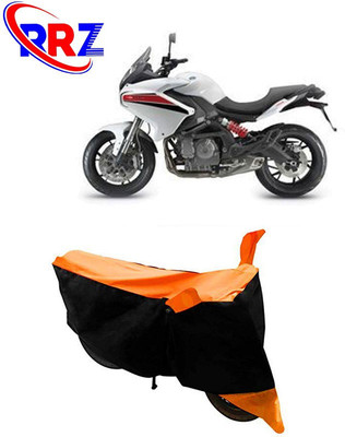 RRZ Waterproof Two Wheeler Cover for Benelli(TNT 600 GT, Black, Orange)