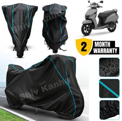 AutoGalaxy Waterproof Two Wheeler Cover for TVS(Jupiter, Black, Blue)