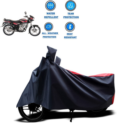 DeepShakshi AUTOMOTIVE Two Wheeler Cover for Bajaj(Discover 125 DTS-i, Red, Black)