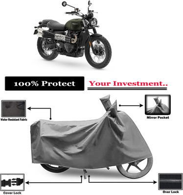 Amexride Two Wheeler Cover for Triumph(Street Scrambler, Grey)