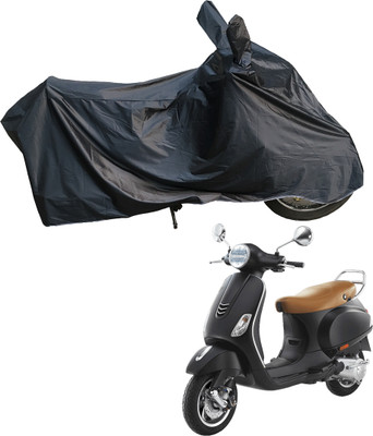 Motodreka Waterproof Two Wheeler Cover for Piaggio(Vespa VXL, Black)