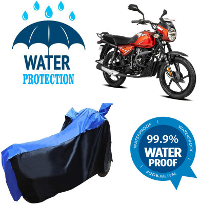 RTS COLLECTIONS Waterproof Two Wheeler Cover for Bajaj(CT 100, Multicolor)