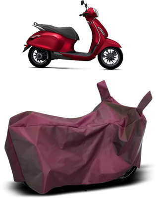 MMSSTAR Waterproof Two Wheeler Cover for Bajaj(Chetak, Maroon)