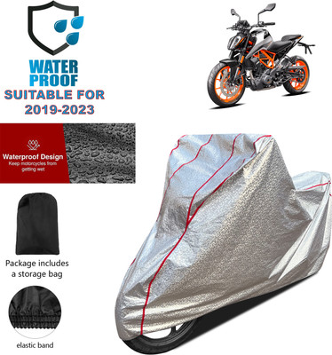 PAGORA Waterproof Two Wheeler Cover for KTM(390 Duke BS6, Silver)